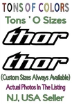 Two Thor Outline Die Cut Vinyl Decals Motorcycle Honda Kawasaki Suzuki Yamaha. Fixed Price $7.99.