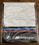 Bmw Motorsport Drawstring Bag W/ Zippered Pocket 17" X 13.5". Fixed Price $40.00.