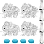 Frienda Pcs Bling Elephant Car Air Vent Clip, 1 Count (pack Of 4), Silver. Fixed Price $18.98.