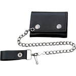 Unik International Black Leather 2-SNAP Biker Chain Wallet 1352.CW. Fixed Price $13.64.