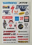 Cycling Mtb Bike Sticker Sheet A4 Graphics Decals Fox Shimano Raceface Colnago. Fixed Price $12.36.