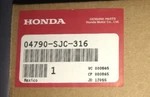Genuine Honda 04790-SJC-316. Fixed Price $39.99.