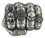 Harley-davidson Men's H-d Logo Knuckle Belt Buckle, Silver Nickel Finish. Fixed Price $46.95.