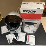 Nolan N100E Sm Helmet Platinum Silver Excellent Condition Box And Paperwork. Fixed Price $99.99.