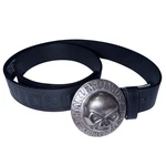 Harley-davidson Skull Leather Belt Silver Tone Buckle Men 38 Made Usa Unused. Fixed Price $93.75.