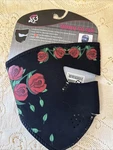 Zan Neoprene Face Mask Roses Print Reversible To Black Wind/water Resistant Nwt. Fixed Price $8.10.