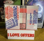 1989 Fleer Rack Pack Micheal Jordan Showing Akeem Olajuwon All Star Sticker. Fixed Price $324.99.