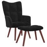 Relaxing Chair With Stool Living Room Seating Furniture Velvet Vidaxl. Fixed Price $125.99.
