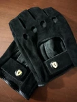 Ferrari Driving Gloves Sheepskin Black Half Finger Size New. Fixed Price $122.30.