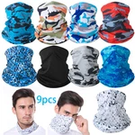 9PCS Uv Neck Gaiter Scarf Cooling Face Mask Bandana Balaclava Sun & Dust Protect. Fixed Price $12.81.