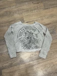 Harley-davidson Gray Lace Up Pullover Sweatshirt Women's Graphic Long Sleeve. Fixed Price $23.99.