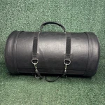 Biker Friend Motorcycle Barrel Storage Bag Usa Black Saddle Leather. Fixed Price $144.43.