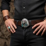 Women Silver Metal Western Fashion Belt Buckle Cowboy Native American Indian. Fixed Price $20.95.