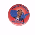 Obama 2008 3 Inch Civil Rights Have Dream Campaign Pinback. Fixed Price $7.99.