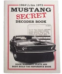 1964 1/2 - 1973 Mustang & Shelby Secret Decoder Book * Rare Find! Free Usa Ship!. Fixed Price $17.00.