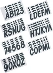 Hardline GRY400EC 3 In. Dark Grey Solid Boat Lettering Registration Kit. Fixed Price $27.62.