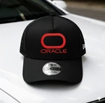 Oracle Tech Logo Embroidered Trucker Hat Snapback Cap. Fixed Price $26.50.