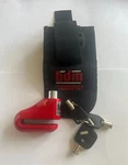 New Big Dog Motorcycles Red Disc Lock With 3 Keys And Pouch W/ Bdm Logo Front. Fixed Price $39.99.