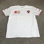 Ducati Corse Shirt Mens Large White Motogp Racing Alice Shell Autographed Tee. Fixed Price $27.99.