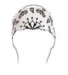 Zan Cotton Headband Osfm White Paisley HB009. Fixed Price $14.99.