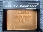 Harley Davidson Wallet Bi-fold Leather Cognac Brown Hd Debossed Logo Men New. Fixed Price $38.00.
