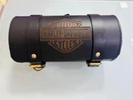 Pure Leather Tool Bag Engraved Fit For Harley Davidson Motorcycle In Black Color. Fixed Price $77.44.