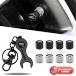 4PCS Hex Fit Land Rover Car Tire Wheels Air Stem Dust Valve Cap Cover + Keychain. Fixed Price $9.99.