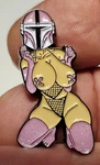 Humorous/raunchy Enamel Lapel Pin "boobyfett" Big Boobs Hat. Fixed Price $10.55.