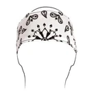 Zan Headgear Cotton Headband (one Size Fits Most, White Paisley). Fixed Price $9.99.