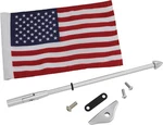 Show Chrome Trunk Mount Folding Flag Pole Black #52-973BK For Honda Goldwing. Fixed Price $74.92.