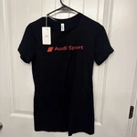 Black Audi Sport Logo T-shirt Medium. Bella + Canvas Airline Jersey Brand Large. Fixed Price $20.00.