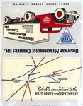 Vintage Highway Merchandise Carriers Trucking Route Card Map Advertising. Fixed Price $20.00.