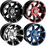 Moose 387X Wheel - Red Rear 12X8 4/110 4+4 387ML128110BWR4. Fixed Price $119.95.