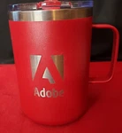 H2GO Insulated Travel Mug - 16.9OZ 500ML Red Vacuum Lid Adobe Inc Unused. Fixed Price $9.95.