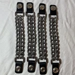 4 Motorcycle Vest Extenders - 7 Funk Plus Usa Chrome Double Chain. Fixed Price $21.46.