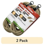 (2 Pack) 25FT 16AWG Prong Tan Single Outlet Outdoor Extension Cord 125V 13A. Fixed Price $21.53.