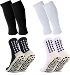 2 Set Grip Soccer Socks & Shin Guard Sleeves Non-slip Sports Men Wo. Fixed Price $29.44.
