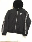 Harley Davidson Plush Lined Black Bomber Hood Zip Jacket Unisex Adults Size 2XL. Fixed Price $100.00.