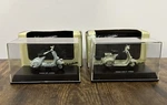 (2) Newray Vespa 98 (1946) & 125U (1953) Diecast 1:32 Scale Scooter Nib. Fixed Price $39.99.