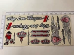 Troy Lee Designs Stickers Set, Silver, Black & Red.. Fixed Price $10.99.
