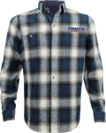 Throttle Threads Parts Unlimited Flannel 25 Shirt Blue Black 4XL PSU39ST61BL4R. Fixed Price $85.00.
