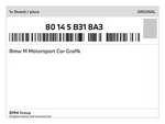 Genuine Bmw Motorsport Car Grafik 80-14-5-B31-8A3 New. Fixed Price $75.07.