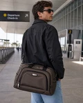 Vintage Jaguar Weekender Duffle Bag Brown Carry On Travel Gym Multi Pocket. Fixed Price $24.50.