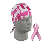 Breast Cancer Awareness White Ribbons Doo Headwrap Biker Durag Helmet Liner. Fixed Price $7.49.