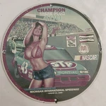 Vintage Champion Spark Plug 400 Porcelain Sign - Michigan International Speedway. Fixed Price $64.99.