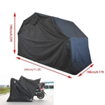 Large Motorcycle Shelter Widen Shed Cover Storage Tent Garage 135.8*74.0*74.8". Fixed Price $305.50.