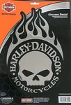 Harley Davidson Flaming Willie Skull Logo Chroma Decal 7" X 10.75". Fixed Price $15.94.