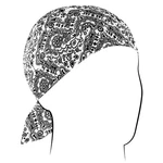 Zan Headgear Z102 Flydanna Headwrap Osfm Paisley White Cotton. Fixed Price $12.43.