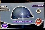 New Fuel Flat Black Motorcycle Xl Half Helmet Dot Approved Model SH-HHFL67. Fixed Price $37.99.