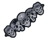 New Lethal Threat Thug Skulls Embroidered Patch 12.5"X4.5" LT30160. Fixed Price $24.95.